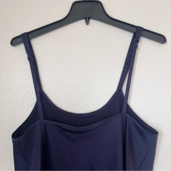 Cabernet Womens Navy Polyester Slip Dress Long Sleepwear Sleeveless Chemise S - Picture 3 of 9